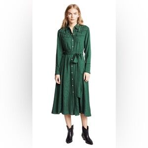 Veron­i­ca Beard
Spur Silk Jacquard Long Sleeve Shirtdress NWOT
